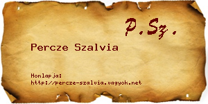 Percze Szalvia névjegykártya